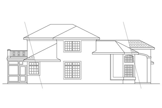 Exterior - Other Elevation for Mediterranean House Plan #124-235 - 3 bed, 2.5 bath