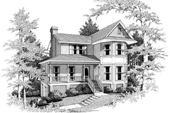 Exterior - Front Elevation for Victorian House Plan #10-220 - 3 bed, 2.5 bath