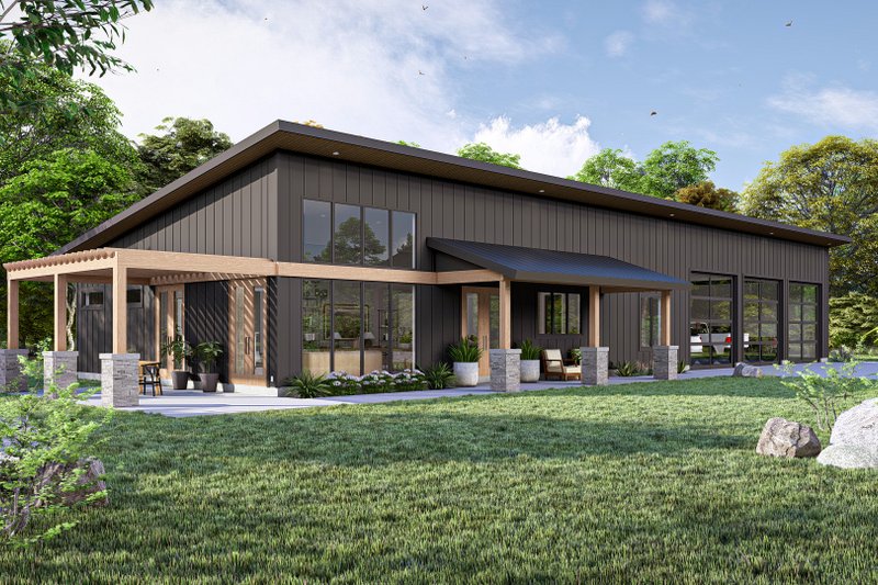 House Design - Barndominium Exterior - Front Elevation Plan #455-251