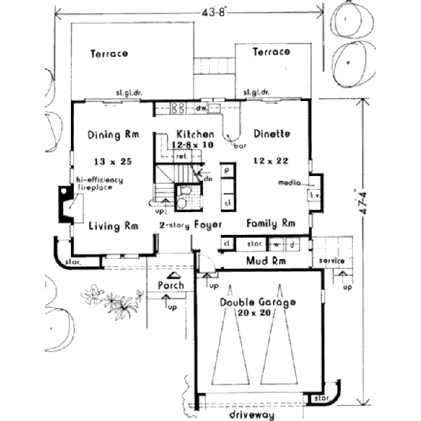 Architectural House Design - Modern Floor Plan - Main Floor Plan #3-164