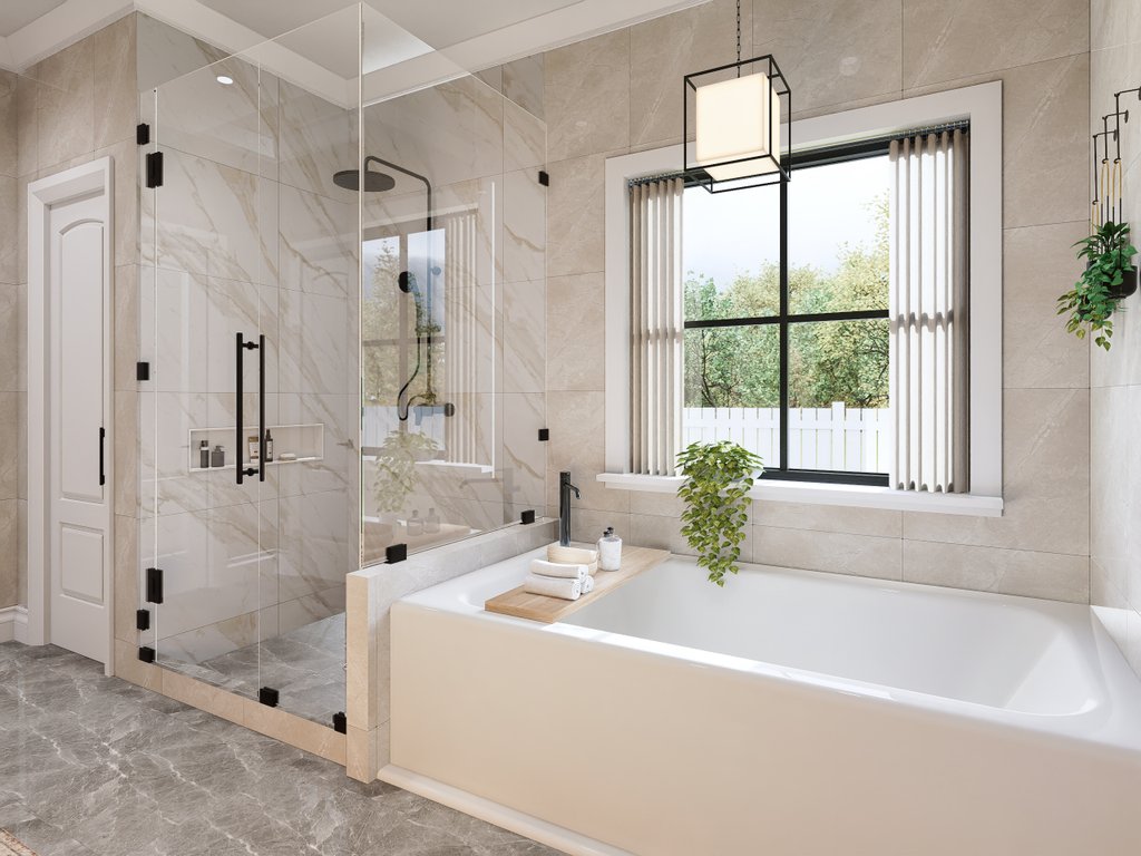 Interior - Master Bathroom for Farmhouse House Plan #54-681 - 3 bed, 3 bath
