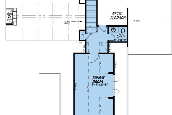 Floor Plan - Upper Floor for Traditional House Plan #923-150 - 4 bed, 2 bath