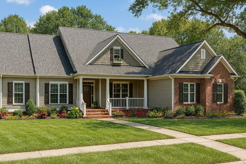 Country Style House Plan - 4 Beds 3 Baths 2783 Sq/Ft Plan #17-1091 Exterior