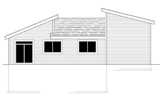 Exterior - Rear Elevation for Modern House Plan #112-189 - 4 bed, 3 bath