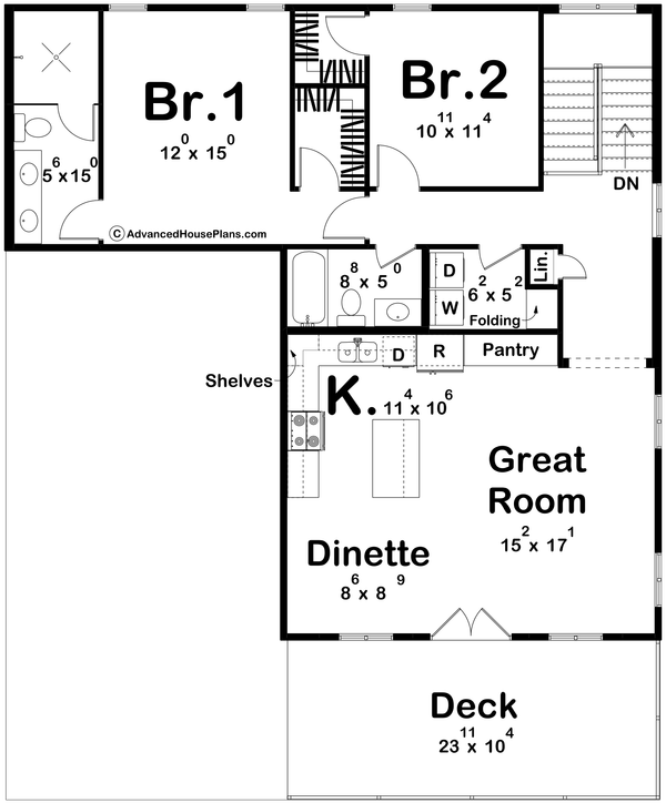 Dream House Plan - Farmhouse Floor Plan - Upper Floor Plan #455-673