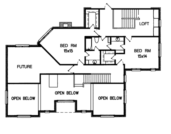 Southern Floor Plan - Upper Floor Plan #15-230