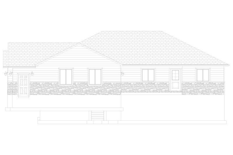 Architectural House Design - Exterior - Other Elevation 1 for Craftsman House Plan #1060-452 - 3 bed, 2.5 bath