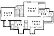 Traditional Style House Plan - 4 Beds 2.5 Baths 2889 Sq/Ft Plan #310-149 