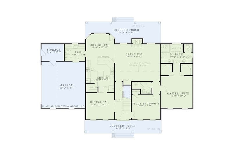 Dream House Plan - Floor Plan - Main Floor for Classical House Plan #17-2623 - 5 bed, 3 bath