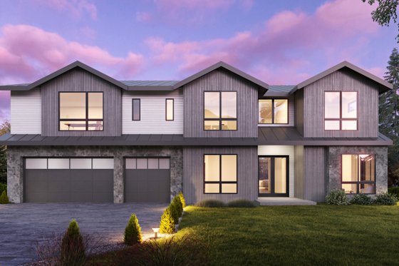 Exterior - Front Elevation for Contemporary House Plan #1066-178 - 6 bed, 6 bath