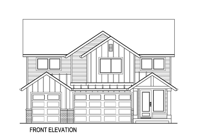 Architectural House Design - Exterior - Front Elevation 3 for Farmhouse House Plan #569-49 - 4 bed, 3 bath