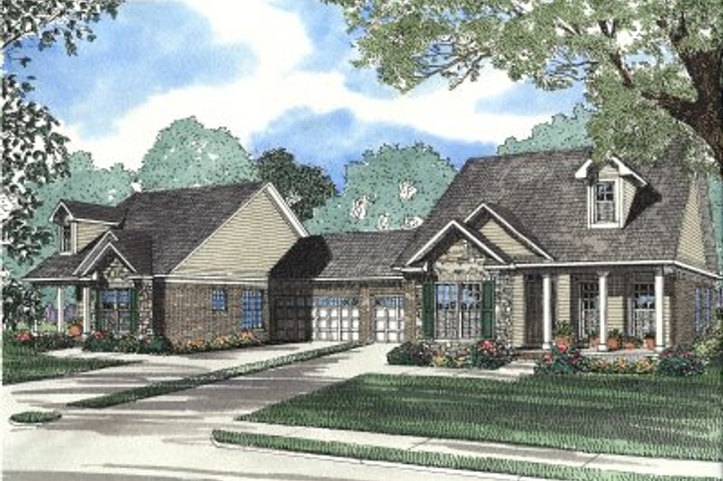 Home Plan - Traditional Exterior - Front Elevation Plan #17-1064