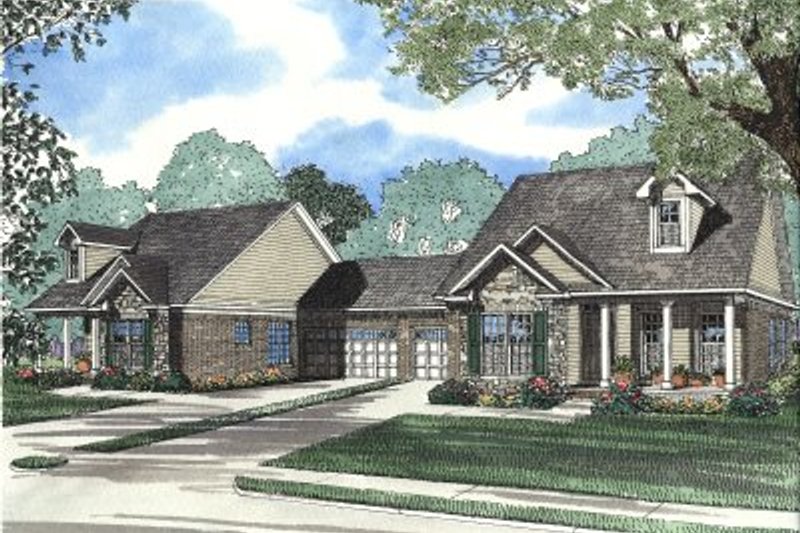 Home Plan - Traditional Exterior - Front Elevation Plan #17-1064