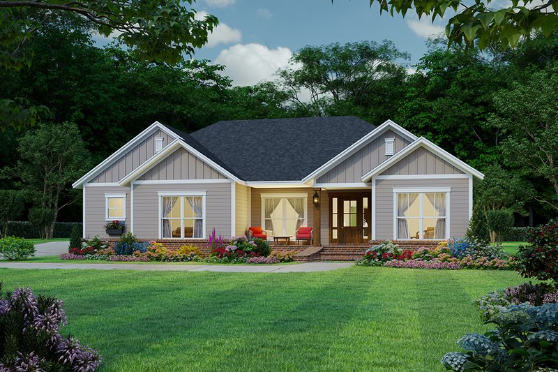 House Blueprint - Country Exterior - Front Elevation Plan #21-475