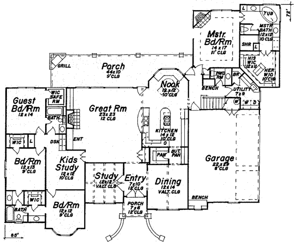 House Plan Design - European Floor Plan - Main Floor Plan #52-193