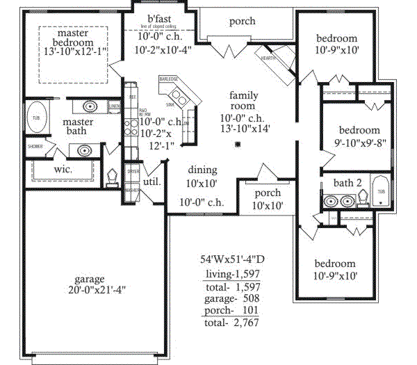 European Floor Plan - Main Floor Plan #69-138