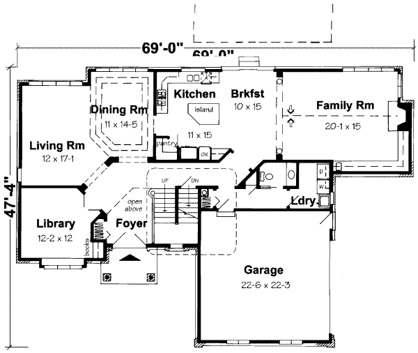 Traditional Floor Plan - Main Floor Plan #312-149