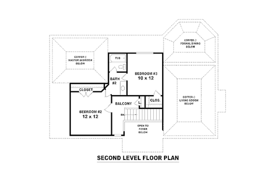 Floor Plan - Upper Floor for European House Plan #81-13815 - 3 bed, 2.5 bath