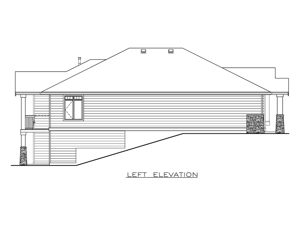 Exterior - Other Elevation for Bungalow House Plan #1100-109 - 3 bed, 2 bath