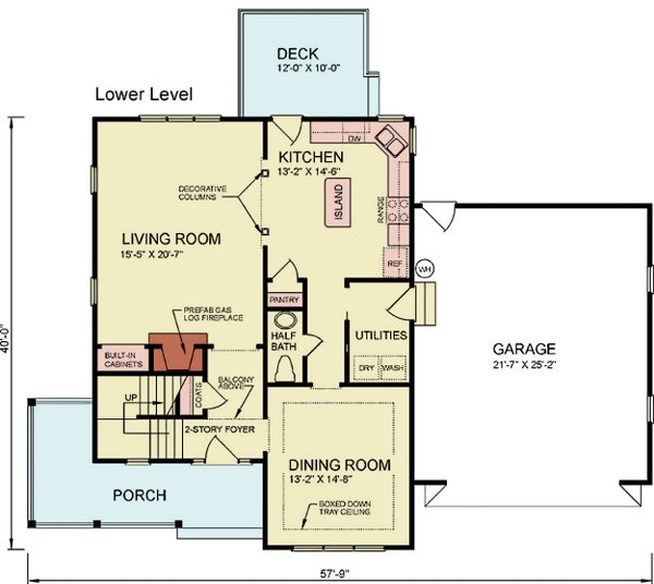 House Plan Design - Farmhouse Floor Plan - Main Floor Plan #54-666