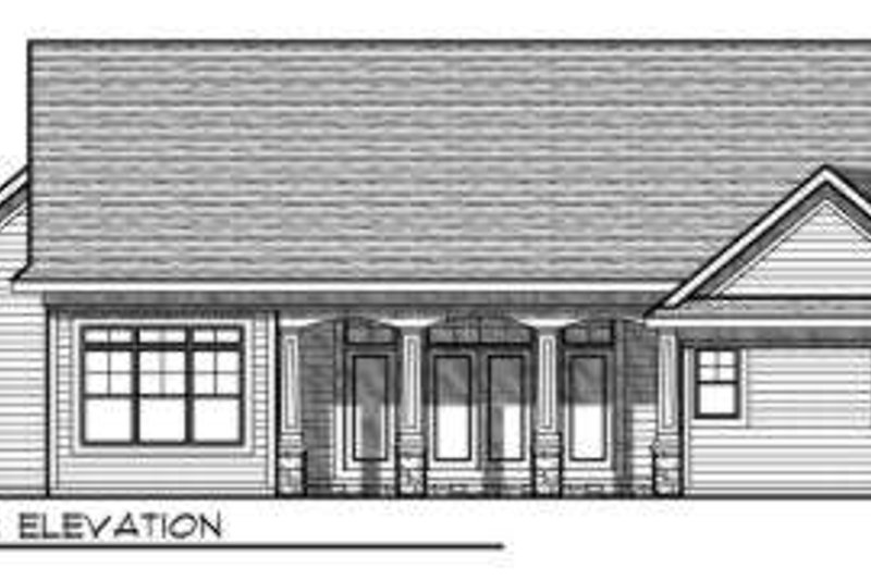 Home Plan - Exterior - Rear Elevation for Traditional House Plan #70-728 - 3 bed, 2.5 bath