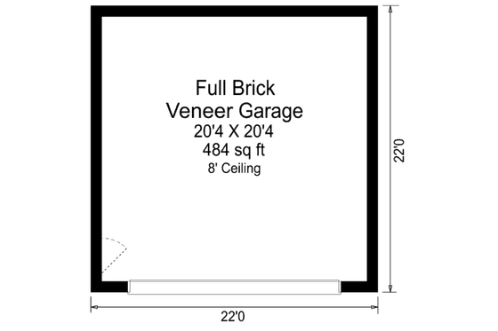 Floor Plan - Main Floor for Traditional House Plan #84-441, 0 bath