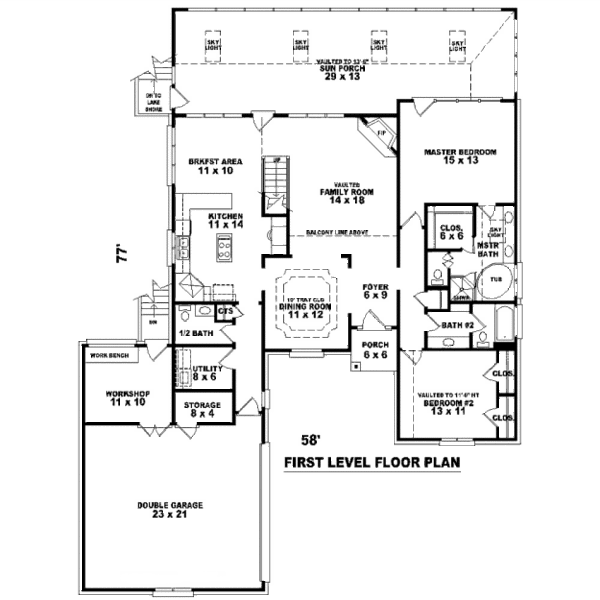 Traditional Style House Plan - 3 Beds 3.5 Baths 2346 Sq/Ft Plan #81 ...