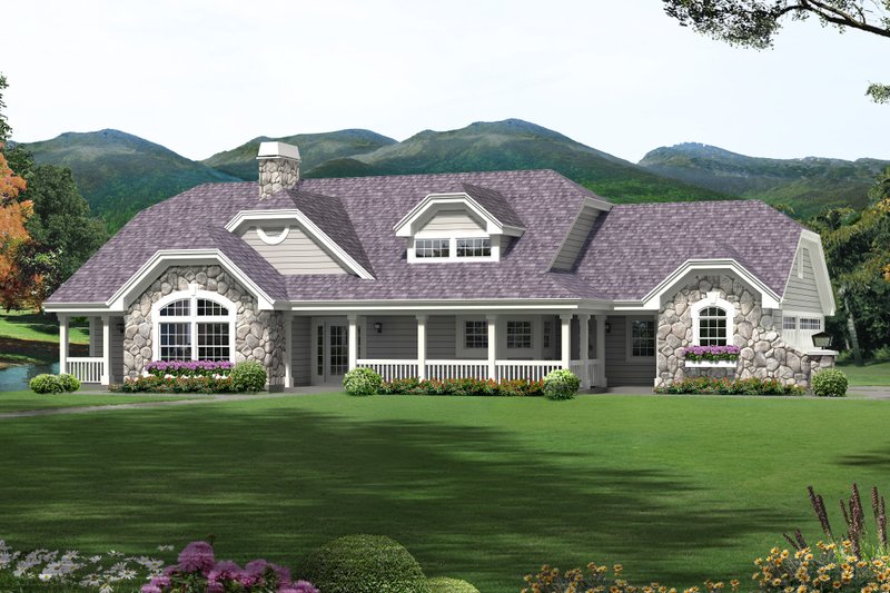 Dream House Plan - Contemporary Exterior - Front Elevation Plan #57-583