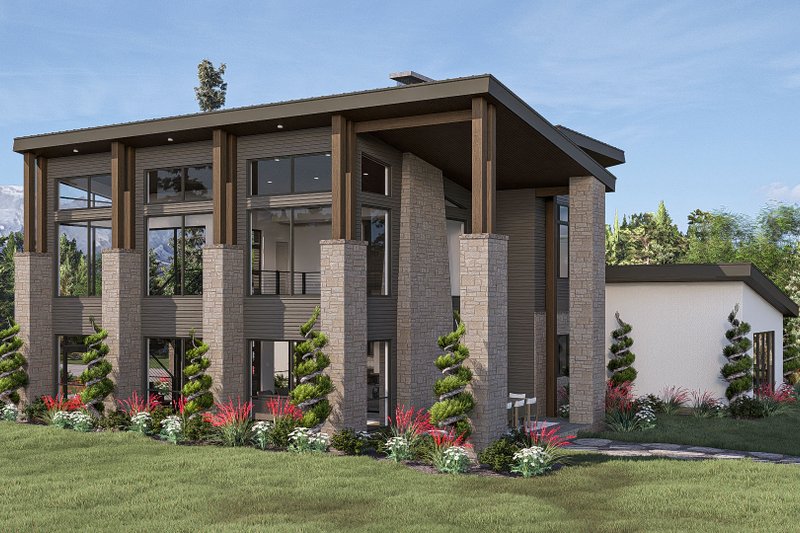 House Blueprint - Exterior - Other Elevation for Modern House Plan #455-356 - 3 bed, 2.5 bath