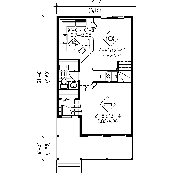 Farmhouse Floor Plan - Main Floor Plan #25-2063