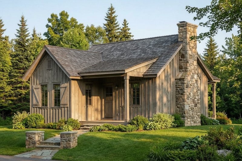 Architectural House Design - Cottage Exterior - Front Elevation Plan #22-572