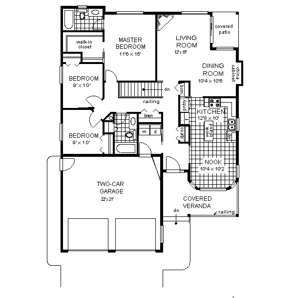House Plan Design - Floor Plan - Main Floor Plan #18-179