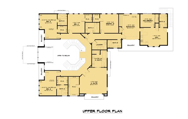 House Design - Contemporary Floor Plan - Upper Floor Plan #1066-208