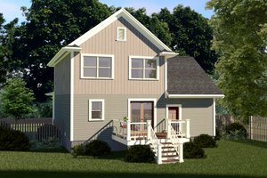 Exterior - Rear Elevation for Country House Plan #79-271 - 3 bed, 2.5 bath
