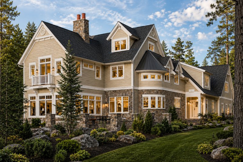 Home Plan - Exterior - Rear Elevation for Traditional House Plan #928-23 - 5 bed, 4.5 bath