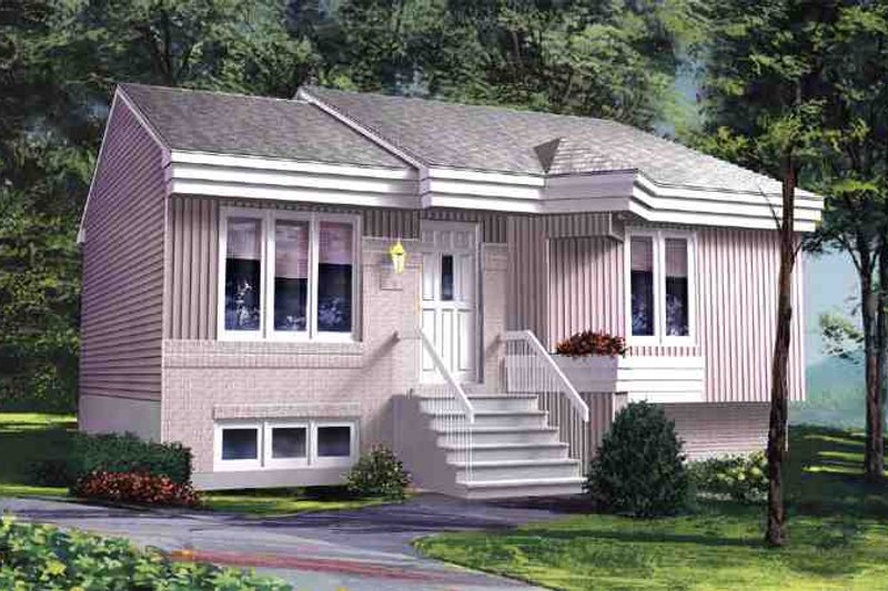 Architectural House Design - Traditional Exterior - Front Elevation Plan #25-1173