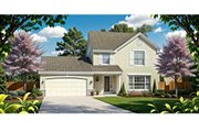 Traditional Style House Plan - 3 Beds 2.5 Baths 1269 Sq/Ft Plan #58-192 