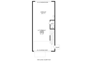 Floor Plan - Main Floor for Craftsman House Plan #932-376, 1 bath