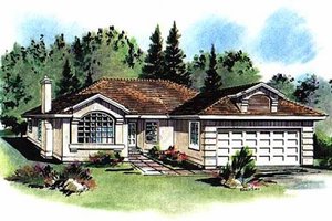 Ranch Exterior - Front Elevation Plan #18-135