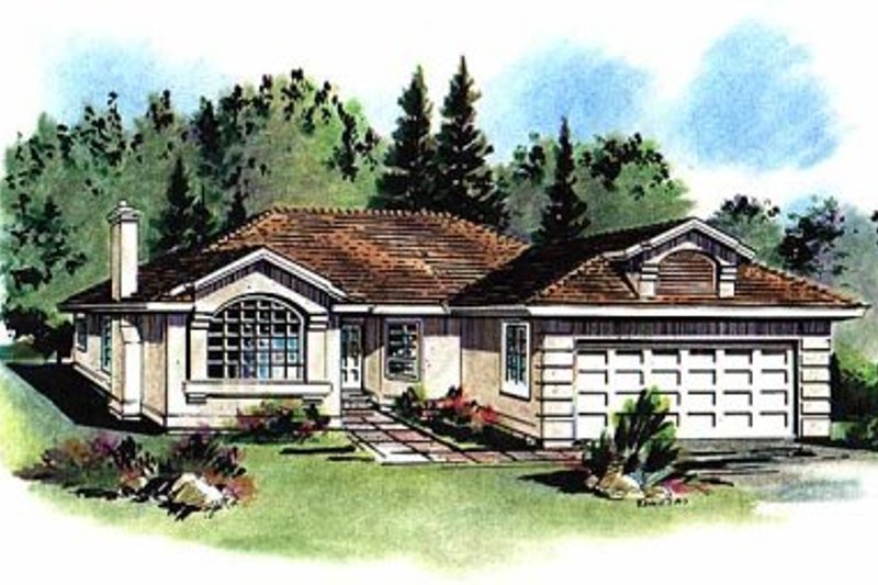 House Design - Ranch Exterior - Front Elevation Plan #18-135