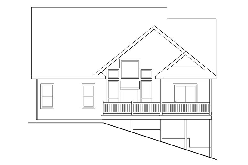 Dream House Plan - Exterior - Rear Elevation for Traditional House Plan #124-921 - 3 bed, 2.5 bath