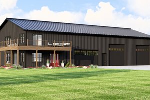 Dream House Plan - Barndominium Exterior - Front Elevation Plan #1064-390