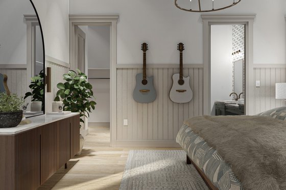 Interior - Master Bedroom 1 for Barndominium House Plan #455-244 - 3 bed, 2 bath