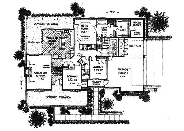 Colonial Floor Plan - Main Floor Plan #310-956