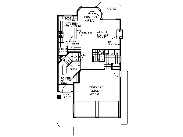 Home Plan - Traditional Floor Plan - Main Floor Plan #18-283