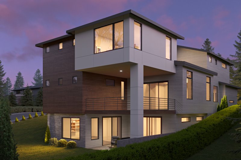 Dream House Plan - Exterior - Rear Elevation for Contemporary House Plan #1066-197 - 5 bed, 5 bath
