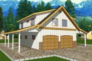 Country Exterior - Front Elevation Plan #117-258