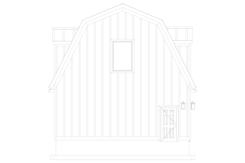 House Design - Exterior - Rear Elevation for Country House Plan #1060-228, 0 bath