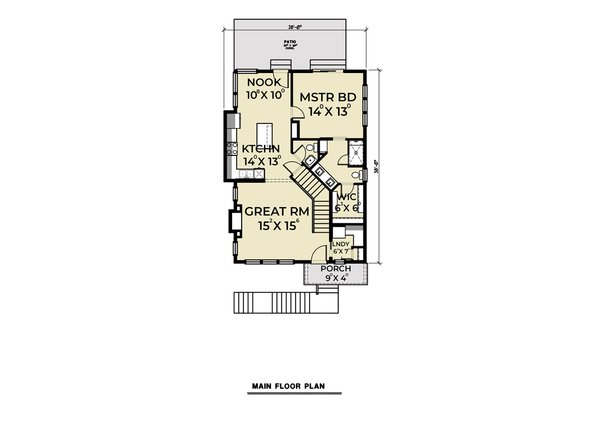 Contemporary Floor Plan - Main Floor Plan #1070-146