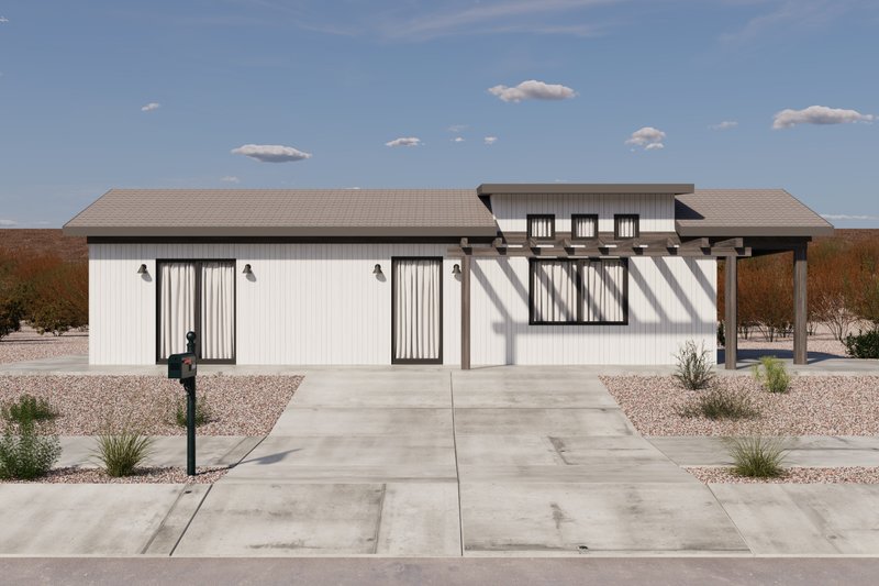 Dream House Plan - Exterior - Front Elevation 3 for Farmhouse House Plan #1106-40 - 1 bed, 1 bath